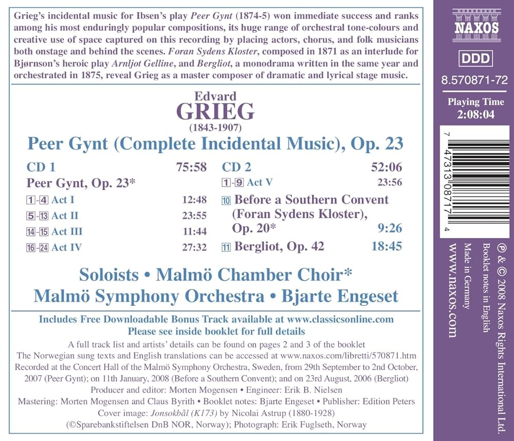 Bjarte Engeset, E. Grieg, Edvard Grieg, Bjarte Engeset, Malm